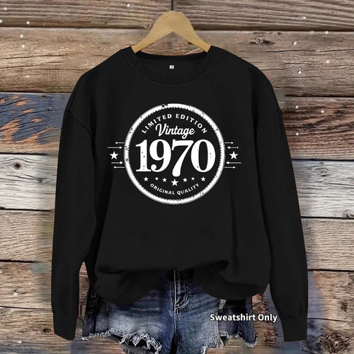 1970 printed hoodie for women