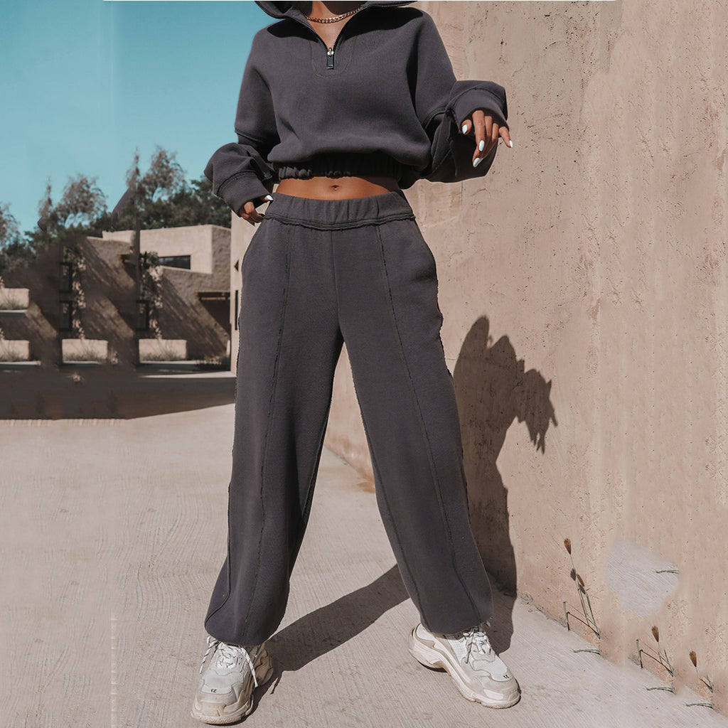 Women's sports hoodie set two-piece set
