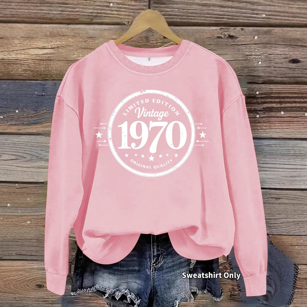 1970 printed hoodie for women