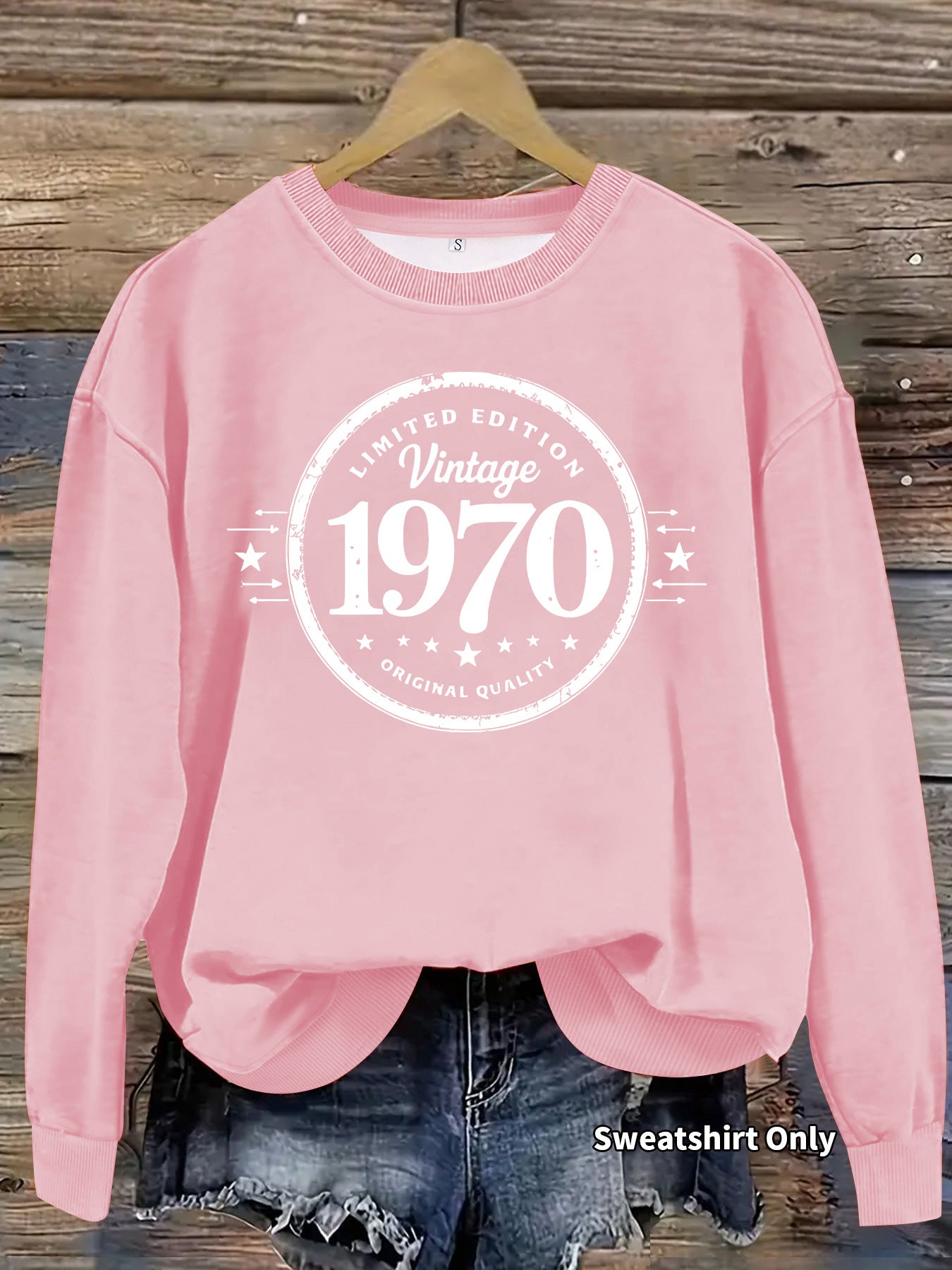 1970 printed hoodie for women