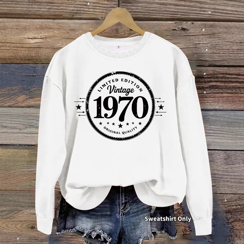 1970 printed hoodie for women