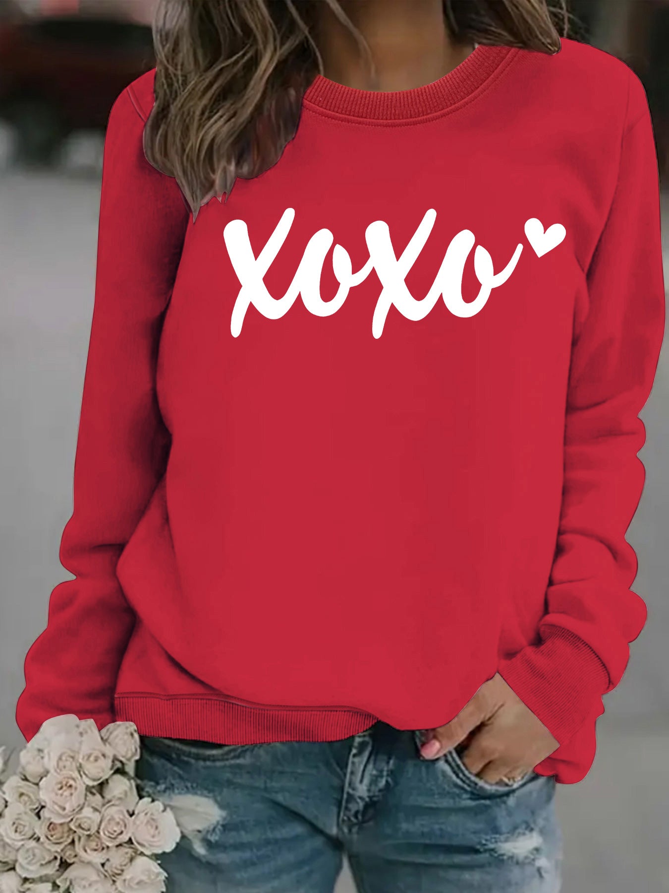 Round neck hoodie for women