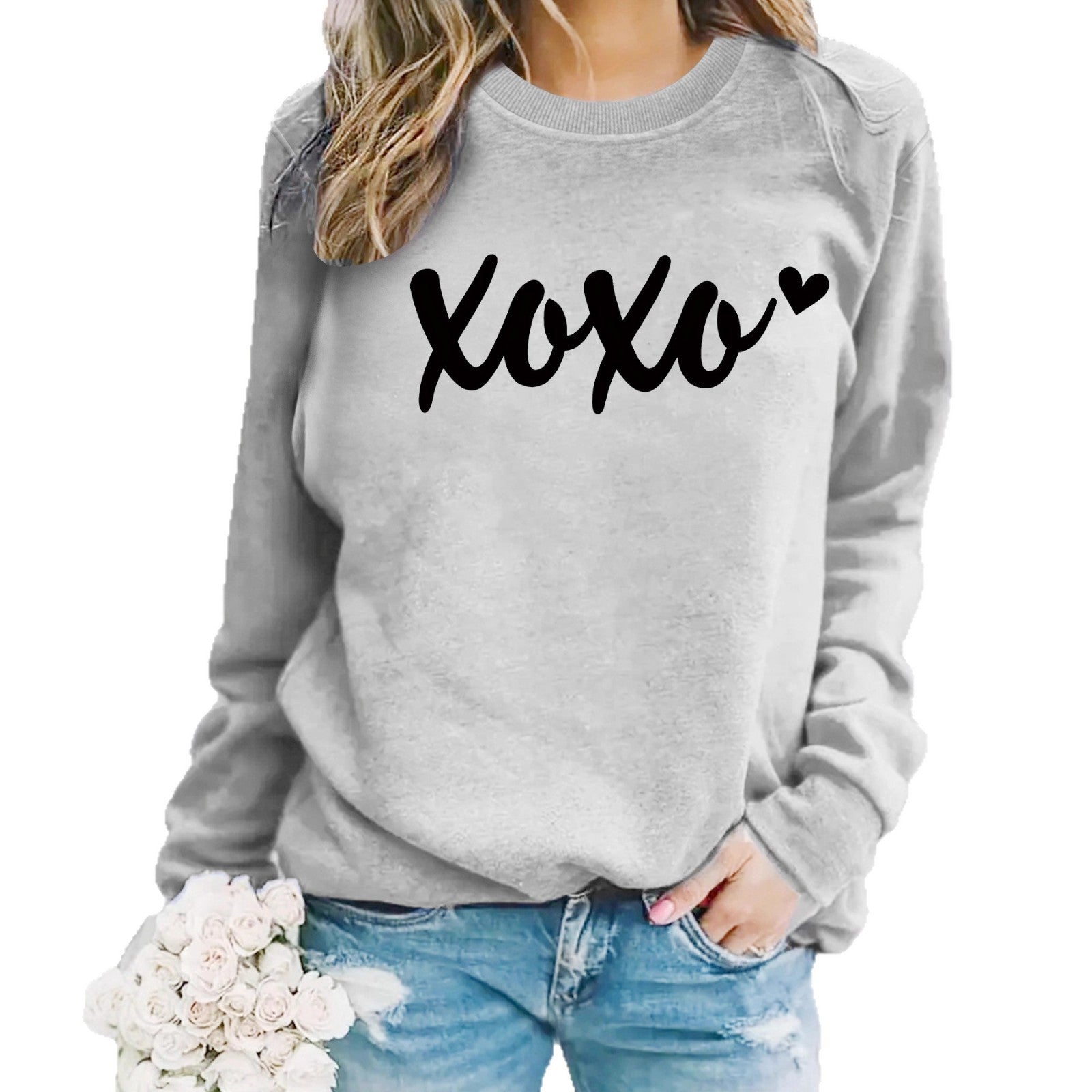 Round neck hoodie for women