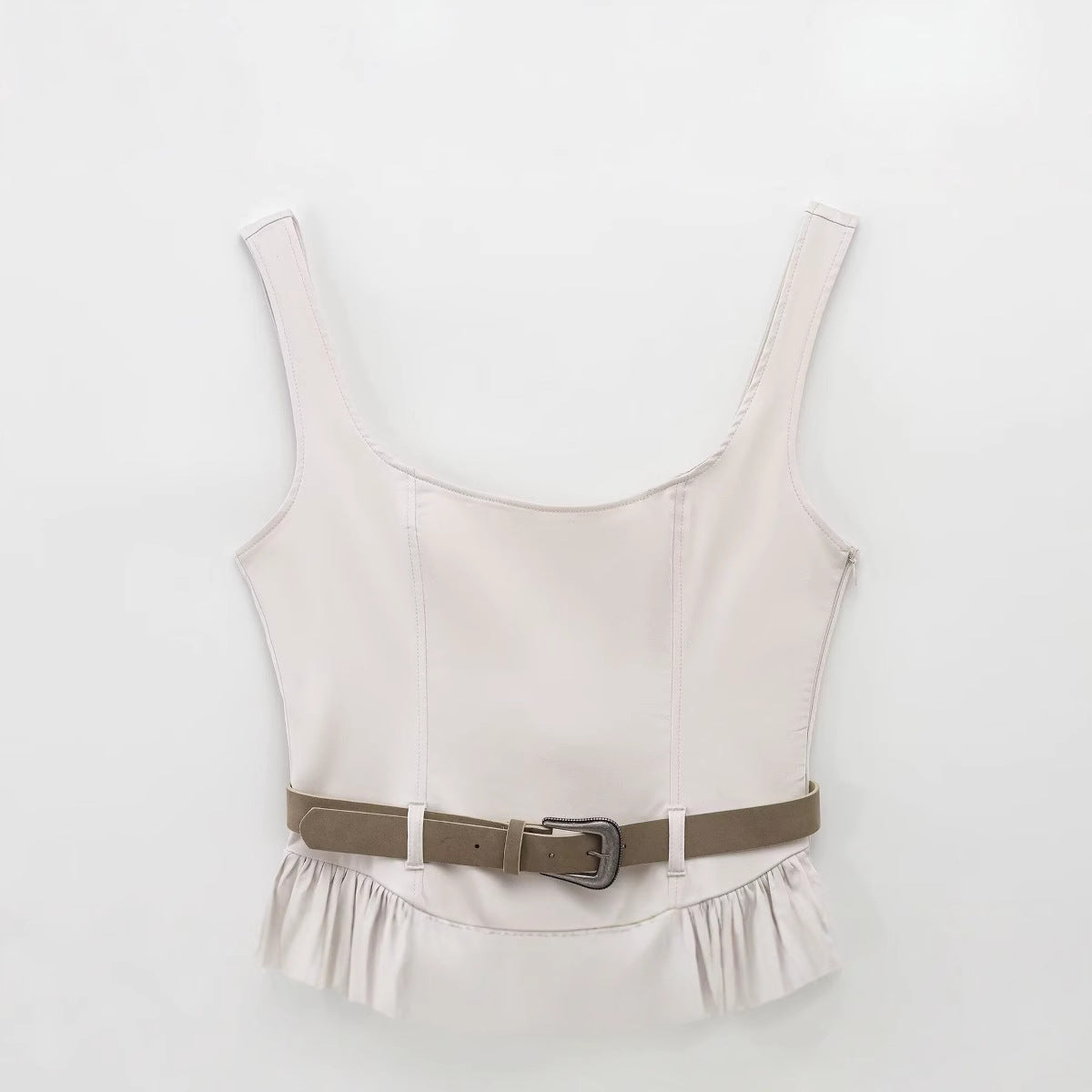 Fashion personality trend belt short dress for women