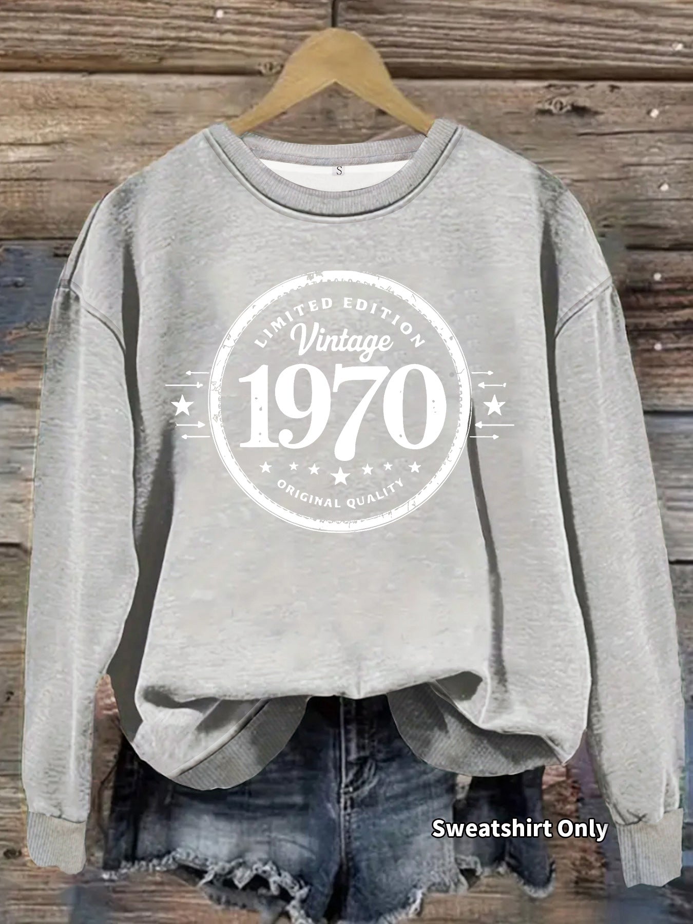 1970 printed hoodie for women