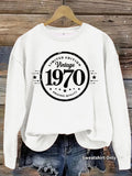 1970 printed hoodie for women