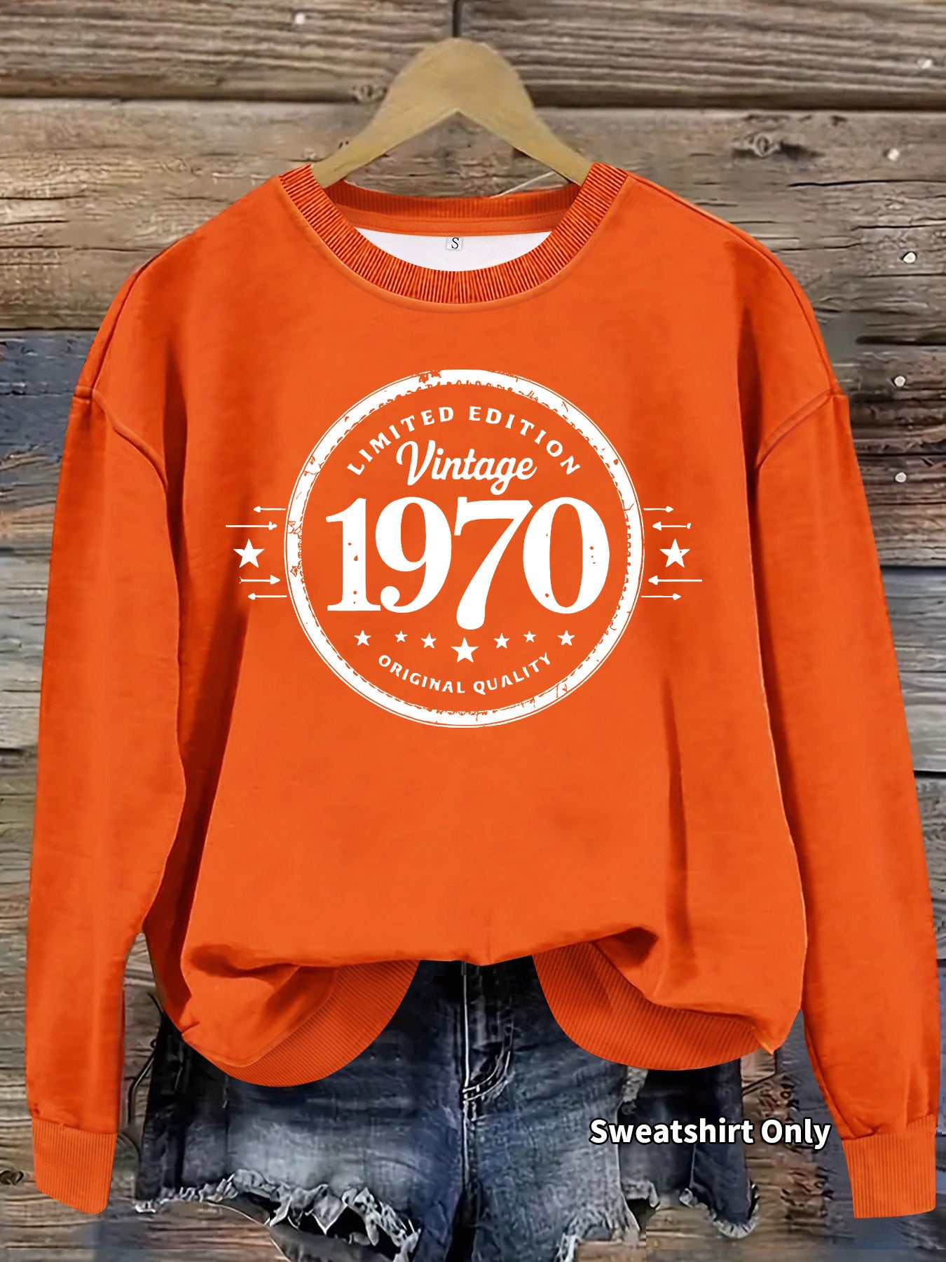 1970 printed hoodie for women