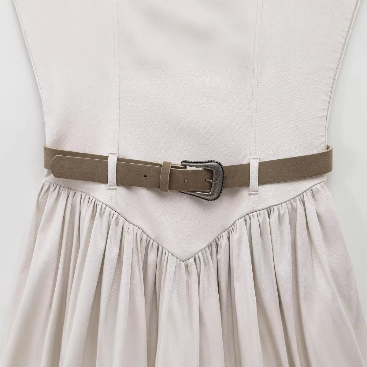 Fashion personality trend belt short dress for women