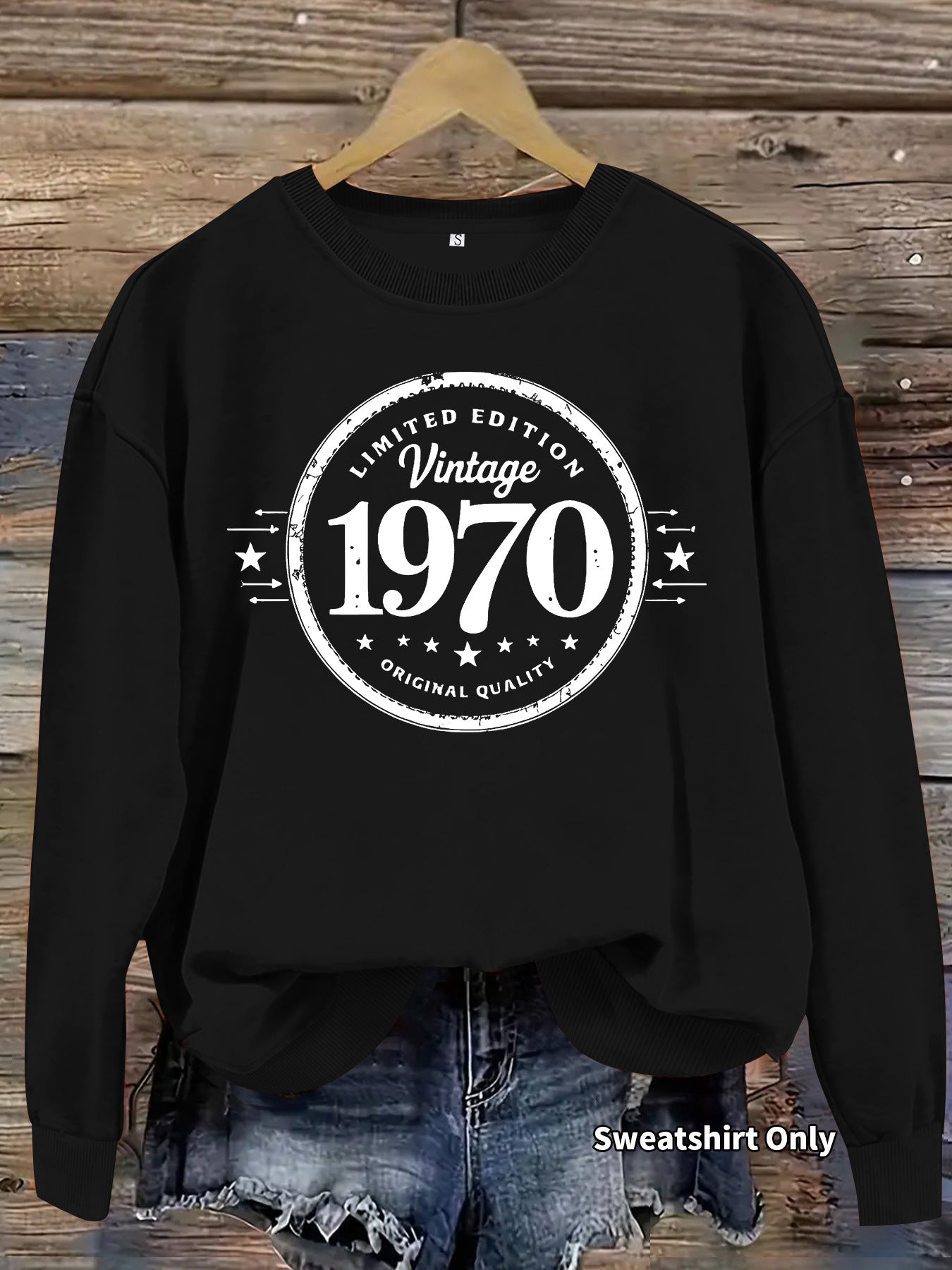 1970 printed hoodie for women